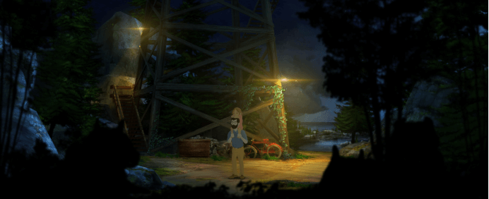 The Night is Grey — A Silent Escape with Wolves and a Girl in a Hand-Drawn Forest